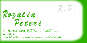 rozalia peteri business card